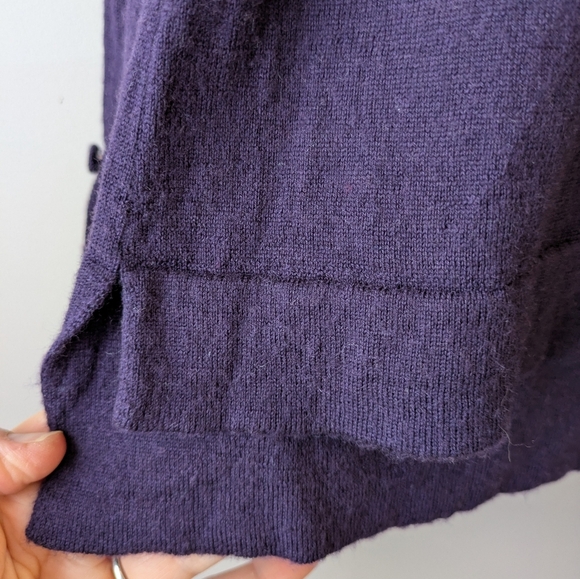 J. Jill xs Purple 100% Merino Wool light weight sweater - Picture 6 of 10